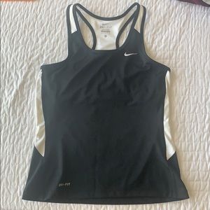 Dri-fit Nike black and white tank top